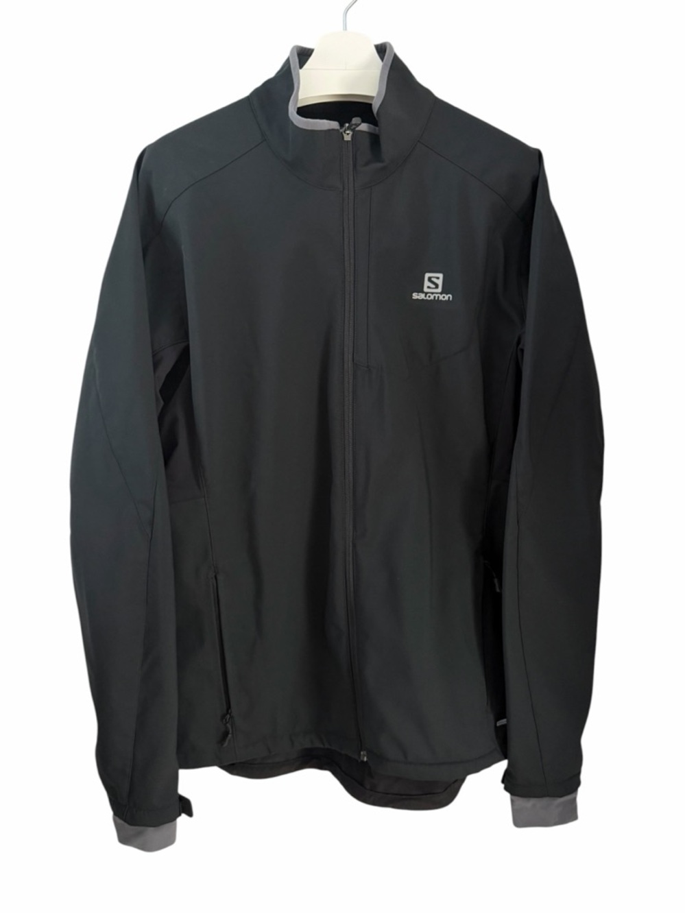 SALOMON Black Softshell Zip Jacket Outdoor Running Hiking nova soft shell xxl